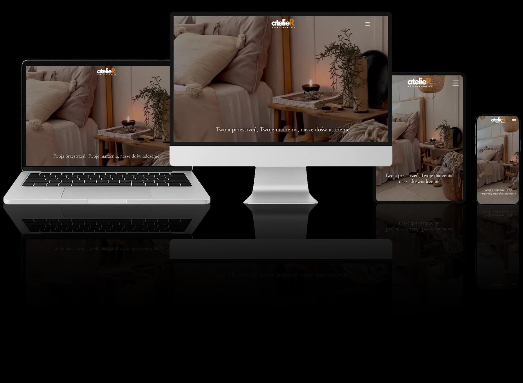 Website für ein Immobilienunternehmen – elegantes, responsives Design mit Innenraumbildern