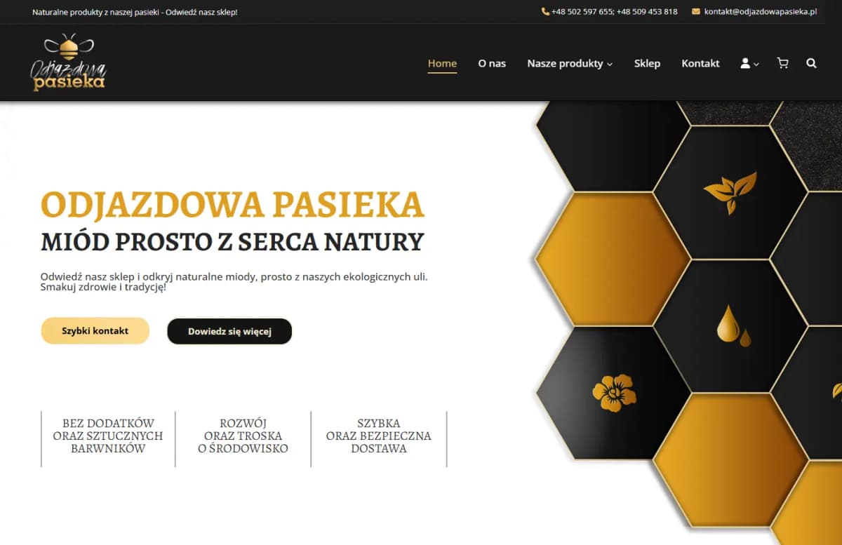 Website für eine Imkerei – Online-Verkauf von natürlichen Produkten